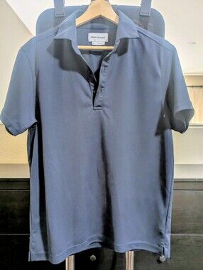 Ministry of Supply Men's Dark Navy Short-Sleeve Polo